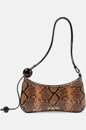 Jacquemus Le Bisou Perle snake-effect leather shoulder bag