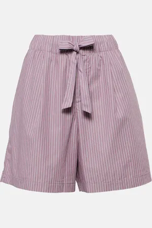 Birkenstock X Tekla striped cotton pajama shorts
