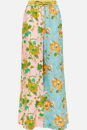 ALÉMAIS AlÃ©mais Floral linen wide-leg pants