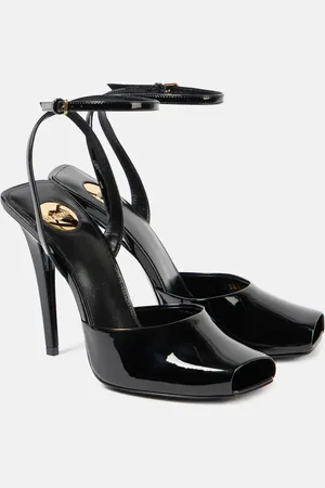Saint Laurent La Scandale 110 patent leather sandals