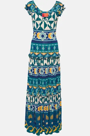 La DoubleJ Pimento printed jersey maxi dress