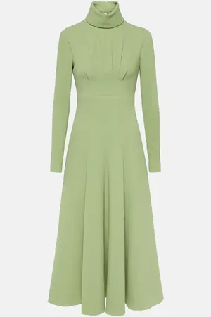 EMILIA WICKSTEAD Oakley pleated crÃªpe midi dress