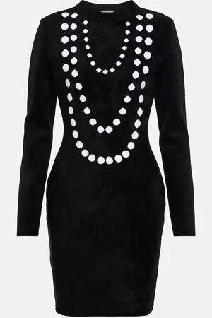 Alaïa AlaÃ¯a Jacquard wool-blend minidress