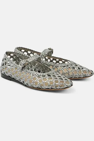 Le Monde Beryl Le Monde BÃ©ryl Woven leather Mary Jane flats
