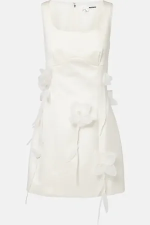 ROTATE Bridal floral-appliquÃ© minidress