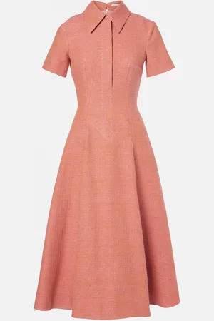 EMILIA WICKSTEAD Jody cotton and linen midi dress