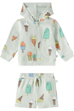 Stella McCartney Baby printed fleece sweatshirt and shorts set