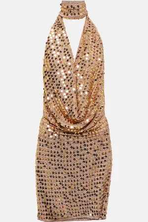 AYA MUSE Tipo sequined halterneck minidress
