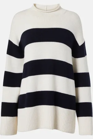 Vince Striped wool and cotton sweater