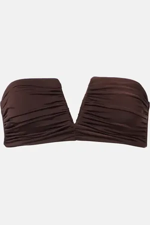 Jade Swim Clara ruched bandeau bikini top