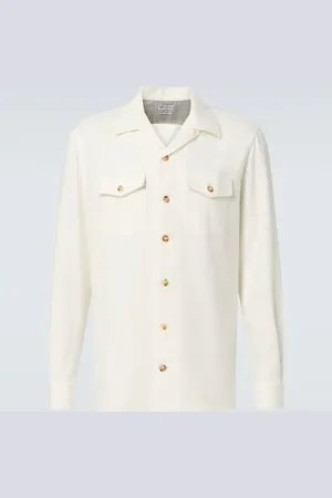 Brunello Cucinelli Wool and cashmere flannel overshirt