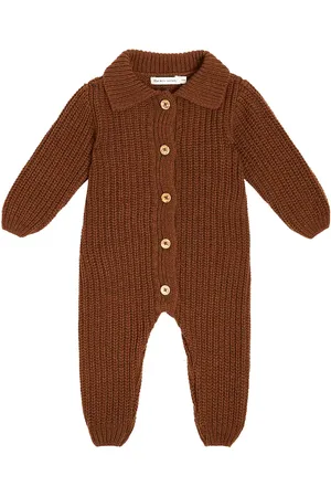 The New Society Baby ribbed-knit wool-blend onesie
