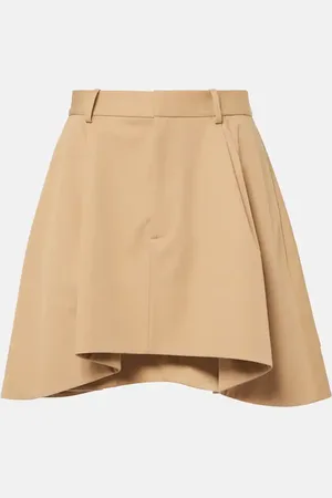 Loewe Asymmetric cotton and silk miniskirt