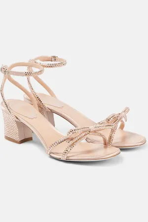 RENE CAOVILLA 50 embellished bow-detail satin sandals