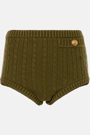 Chloé ChloÃ© Cable-knit cotton-blend shorts