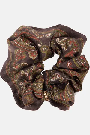 Saint Laurent Logo paisley silk scrunchie