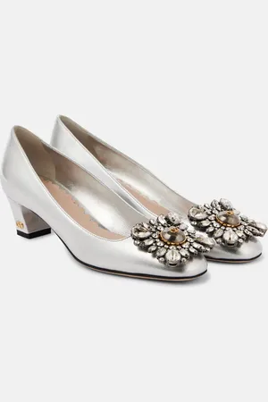 VALENTINO GARAVANI Preshoes 45 metallic leather pumps