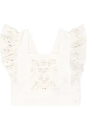 Chloé ChloÃ© Kids Embroidered cotton top