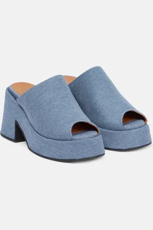 Ganni Platform denim mules