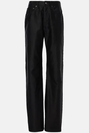 Maison Margiela Coated high-rise wide-leg jeans
