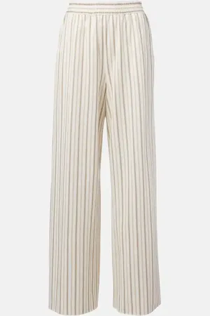 Max Mara Louvre cotton and linen wide-leg pants