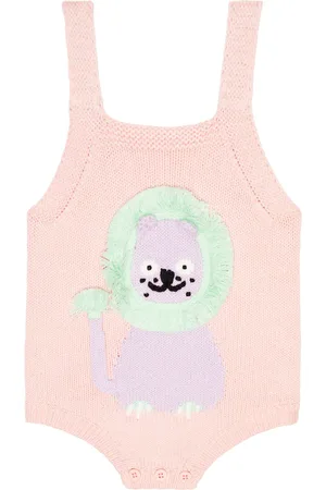 Stella McCartney Baby appliquÃ© cotton and wool bodysuit