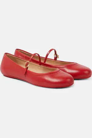 Gianvito Rossi Carla leather Mary Jane flats