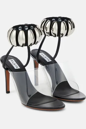 Alaïa AlaÃ¯a Embellished leather and PU sandals