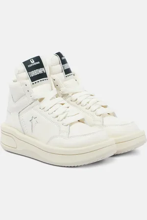 Rick Owens X Converse Turbowpn leather high-top sneakers