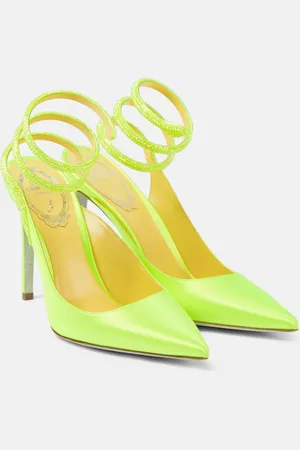 RENE CAOVILLA Cleo crystal-embellished satin pumps