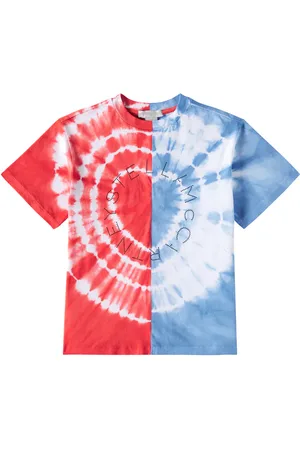 Stella McCartney Tie-dye colorblocked cotton jersey T-shirt