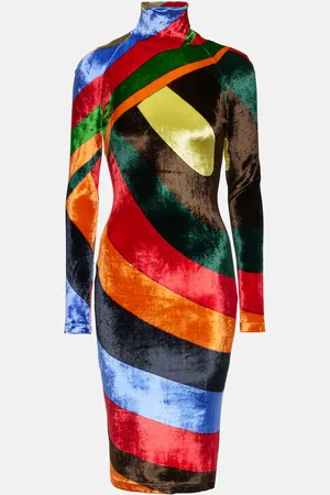 Puccini Iride printed velvet minidress