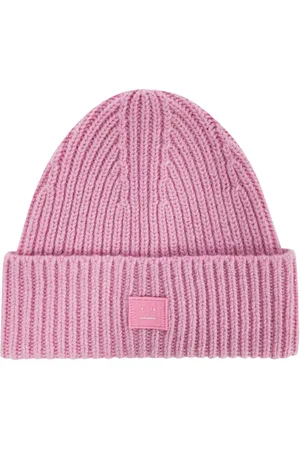 Acne Studios Face ribbed-knit wool beanie