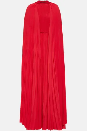 Balenciaga Caped pleated gown
