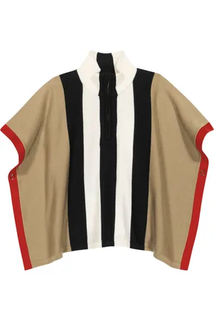 Burberry Striped wool-blend poncho