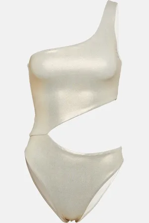 Melissa Odabash Nassau metallic asymmetric swimsuit