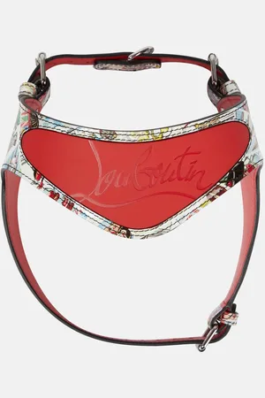 Christian Louboutin Loubiharness printed leather dog harness