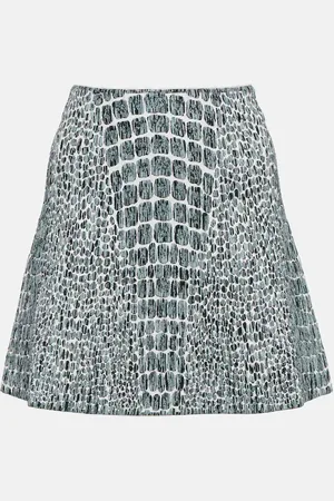 Alaïa AlaÃ¯a Printed jacquard miniskirt