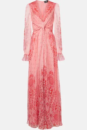 Etro Printed silk gown