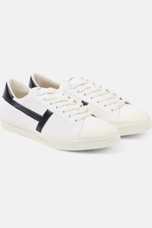 Tom Ford Logo leather sneakers