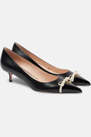 VALENTINO GARAVANI Bepointy 45 bow-detail leather pumps