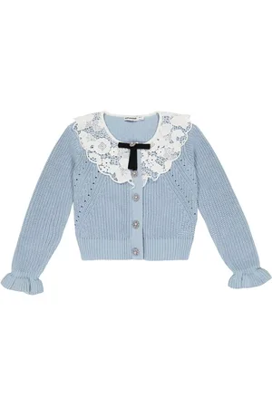 Self-Portrait Cotton and wool cardigan