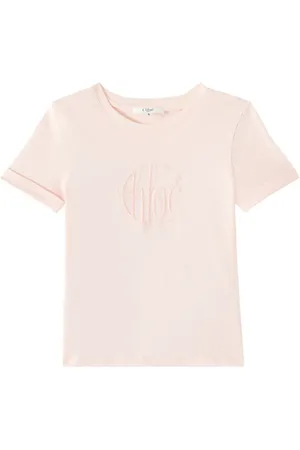 Chloé ChloÃ© Kids Logo embroidered cotton jersey T-shirt