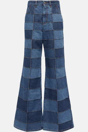 Chloé ChloÃ© Patchwork high-rise flared jeans