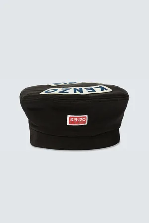 Kenzo Logo patch cotton beret