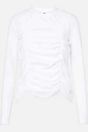 NOIR KEI NINOMIYA Ruffled cotton top