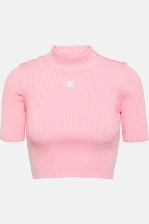 Courrèges CourrÃ¨ges Ribbed-knit cropped sweater