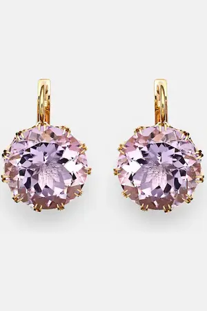 Ileana Makri 18kt gold earrings with amethysts
