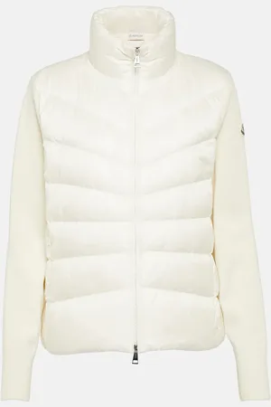 Moncler Down-paneled virgin wool cardigan