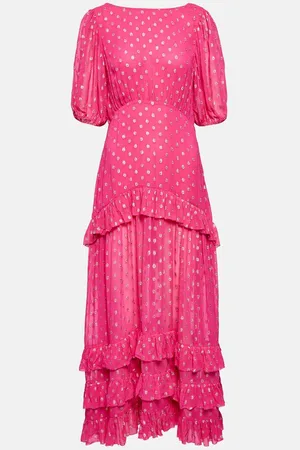 RIXO London Shireen fil coupÃ© georgette maxi dress
